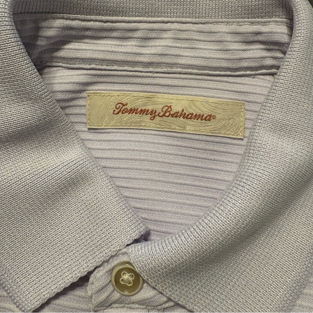 Tommy Bahama Light Lavender Polo Shirt Size Small - Picture 2 of 10